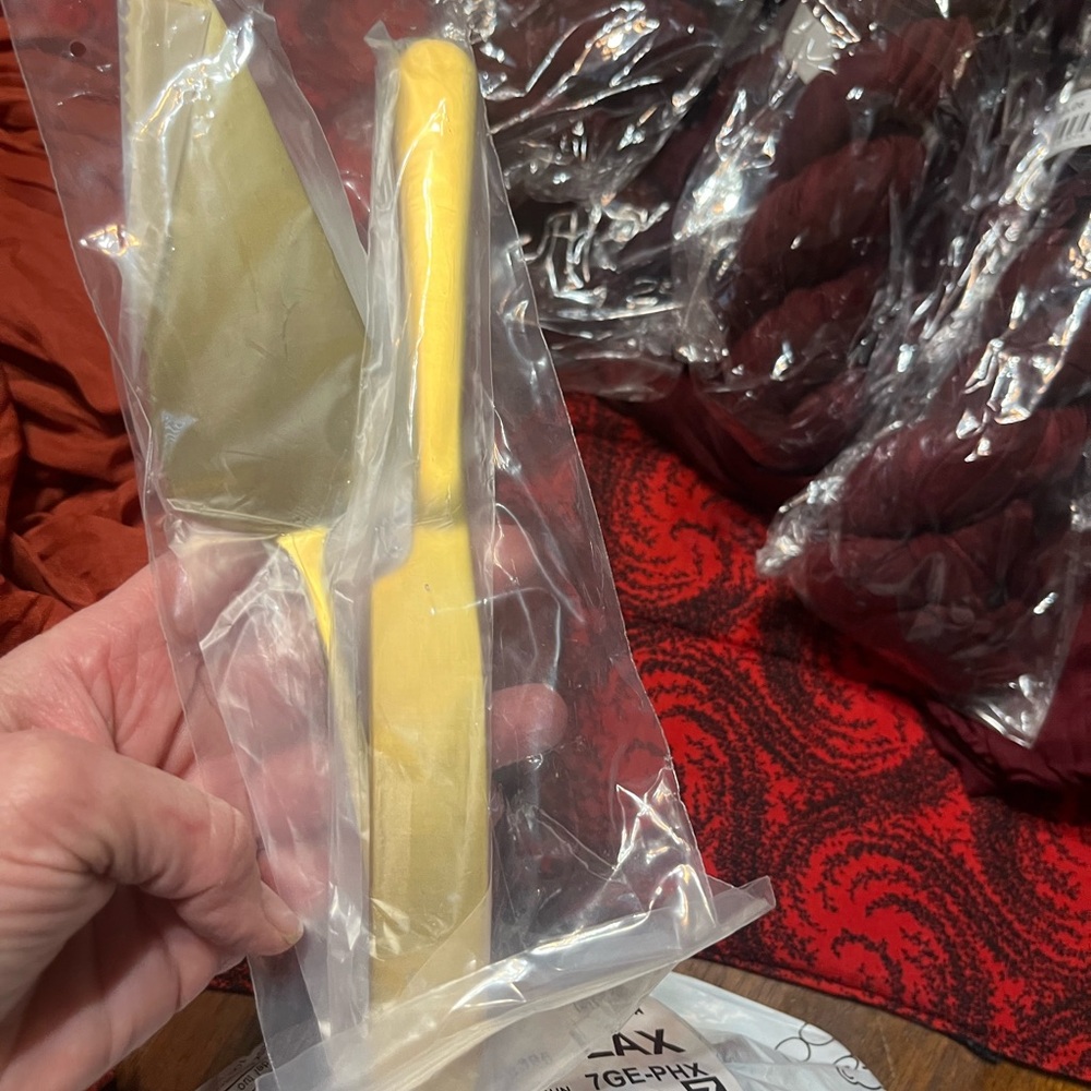Yellow Cake Knife and Server Set